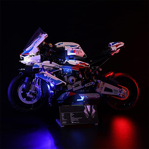 AISERALY LED Beleuchtungsset Kompatibel Mit Lego 42130, Beleuchtung Lichtset für (M1000RR Motorrad 42130) Gebäudemodell… – Bild 4