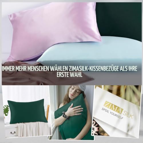 ZIMASILK Seidenkissenbezug 50x75 cm aus 100% 19 Momme Maulbeerseide – Ansicht 6