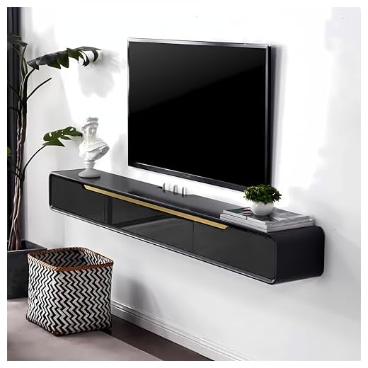 Hängendes TV Lowboard aus Massivholz