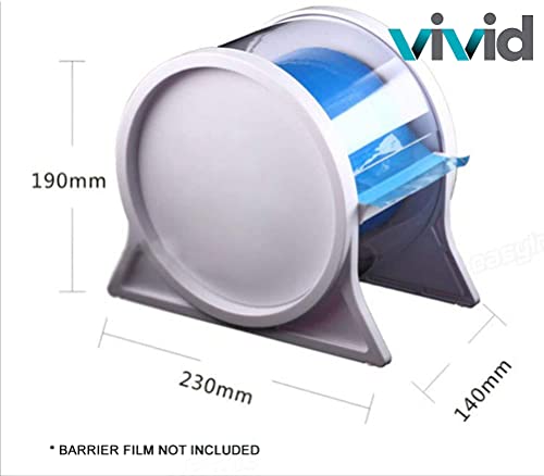 Vivid Dental Barrier Dispenser For 4 Inch By 6 Inch Sticky Film Wrap Rolls – Protects Barrier Film Dispensing Box, Plastic Stand Holder #TOP1