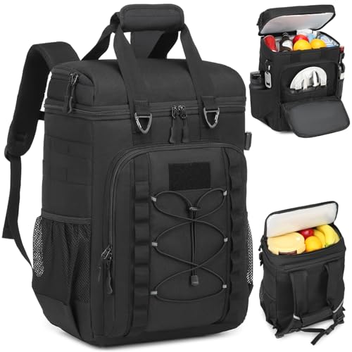 FRETHIND Kühltasche 42 Dosen großer Kühlrucksack Taktische isolierte Lunchtasche Picknicktasche für Strand, BBQ, Camping...