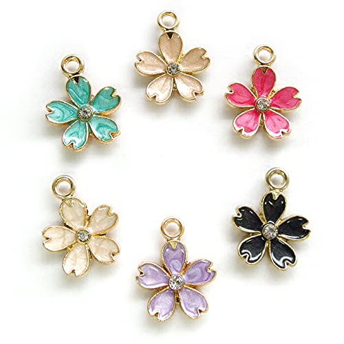 Amazon | Craft Tamago 【10個】チャームパーツ 桜 エポ付き カラー 