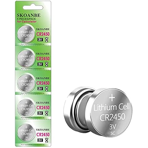 SKOANBE 5PCS CR2450 2450 BR2450 DL2450 ECR2450 3V Lithium Battery Cover