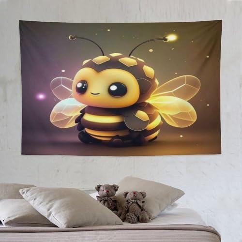 Tapisserie abeille déco sans percer grand tissu mural dissimulateur défauts 3D