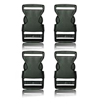 BOB-KRAFT - 4 x 25mm Steckschnalle, Steckverschluss, Kunststoff Klickverschluss, Klippverschluss, Steckschnalle für Beckengurt, Ersatzschnalle für Rucksack, 4 Stück, MADE IN EU