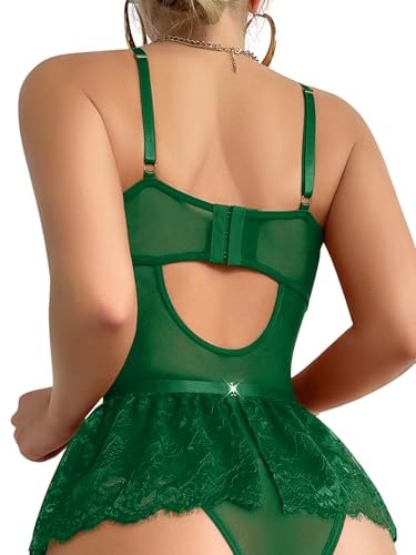Image of Lilosy Sexy Lingerie Set 3 Piece Women Corset Bodysuit Skirt