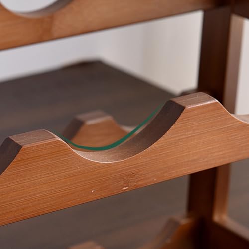 Botellero de Madera para Vino - Organizador de 8 Lugares con Soporte para Ahorro de Espacio de 2 Niveles, Bodega | Familia Amigos Mujeres Entusiastas Boda Vacaciones Interior Cocina Sala Bar Muebles p - imagen 8