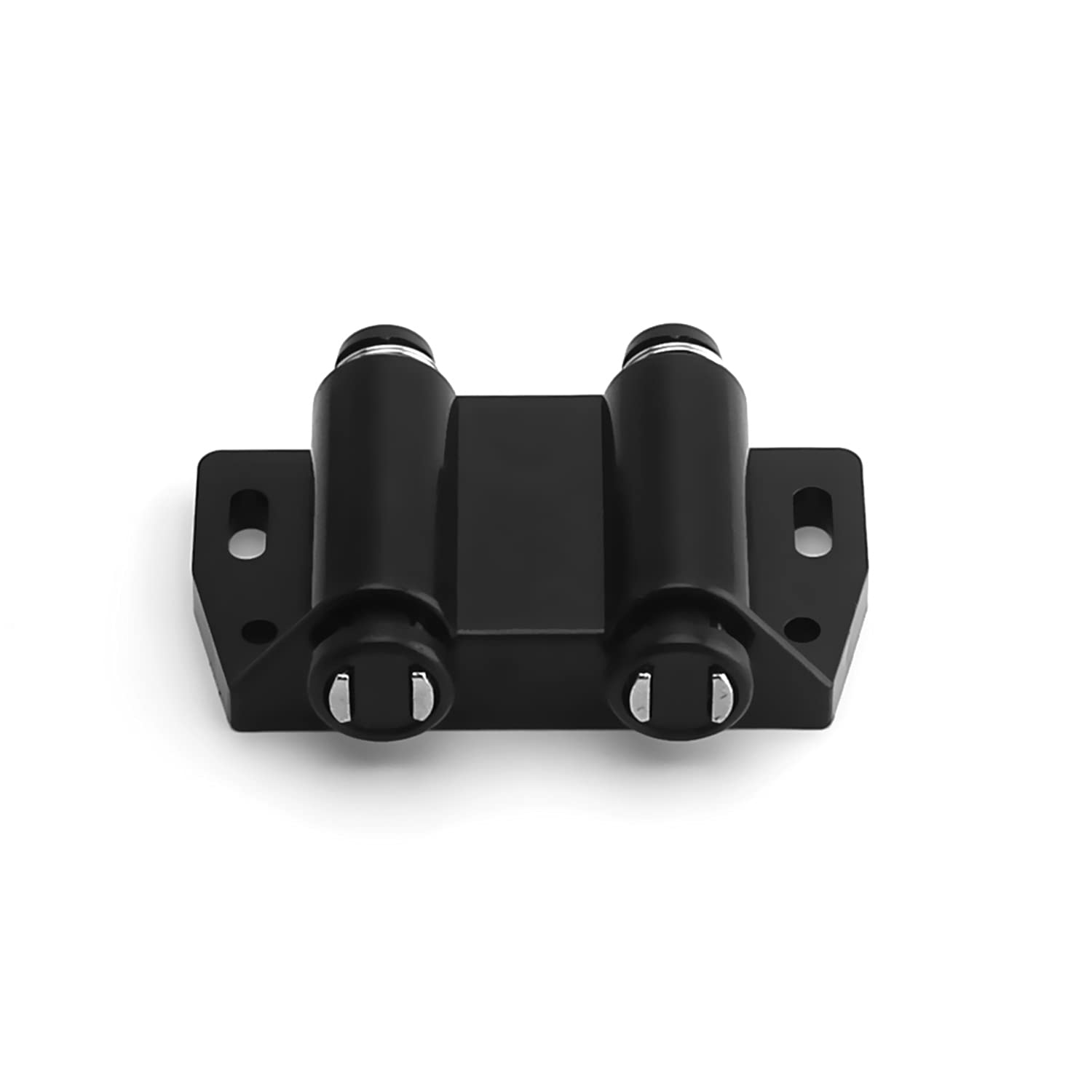 Mromax Black 1Pcs Cupboard Wardrobe Wardrobe Cabinet Dual Round Head Plastic Metra Magnetic Catch Latch