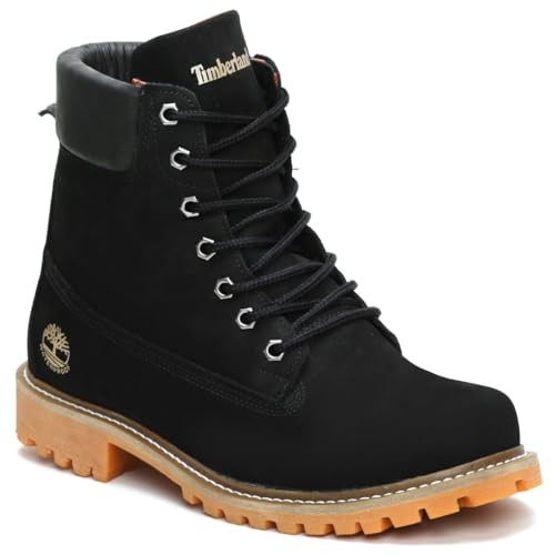 Bota Timberland Inch 7 Feminina Impermeável, Couro Hidrofugado, Waterproof (Preto, BR, Adulto, Numér