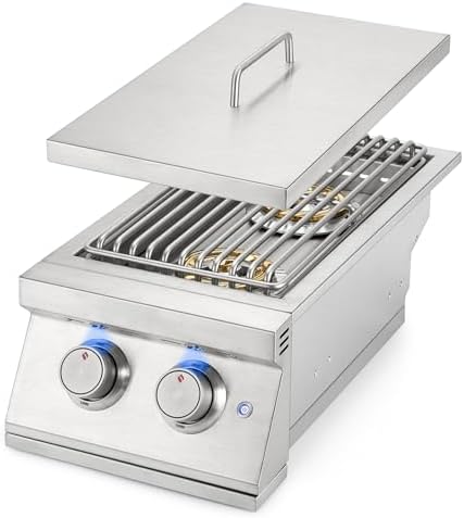 Natural Gas Side Burner – Are These 5 Picks Worth Your Investment? 8 Hygrill Double Side Burner, Built In Double Grilling Side Burners for Outdoor Kitchen, Outdoor BBQ Grill Island, Natural Gas Version