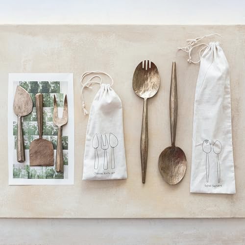 Creative Co-Op Forged Salad Server Set, Electroplated Finish by Creative Co-Op - Image 2