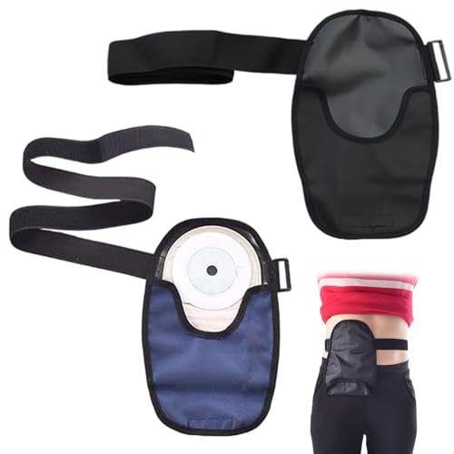 Cubiertas de bolsas de colostomía para mujeres, cubiertas de bolsas de ostomía de 2 piezas, cinturón de ostomía de tela oxford ajustable e impermeable, colostomía para ileostomía