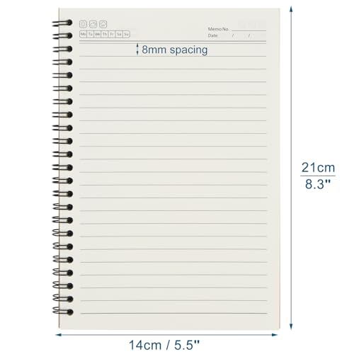 ZCZN Spiral Notebook 6 Pack, 8.3"*5.5" 120 Pages A5 Lined Notebooks, College Ruled Notebook Spiral, Coil Notebook for Work, School, Study, Office Use image 2
