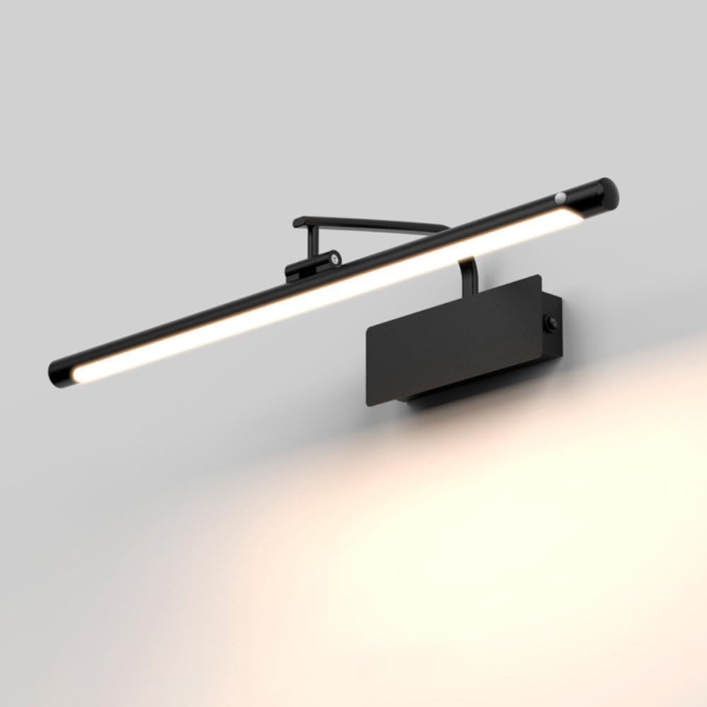 CMBSSTFC Kinkiety Kinkiety Czujnik Vanity Light LED Łazienka Oprawa Lampy Regulowane oświetlenie obrazu 4000K Lustro przednia Kinkiet ścienny Vanity (ciemny, 40 cm)
