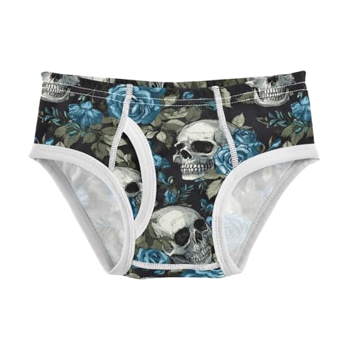 Sugar Skulls Blue Roses Toddler Boy's Underwear 2T 202c0084