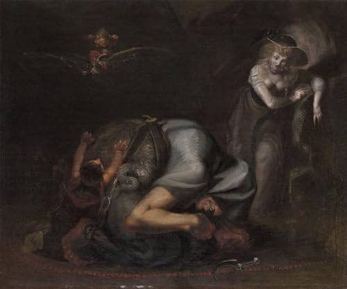 Tableau impressions d'art mural la mandragore un charme par Henry Fuseli poster vintage 60x90cm