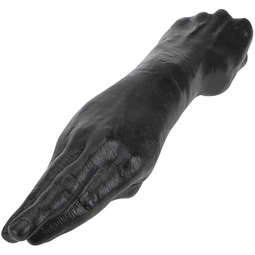 WLKJPP Gode ​​Anal à Double Tête, Godemiché à Main en TPE Super Doux, Gode de Poing Réaliste de 36Cm de Long, Grand Plug Anal à Main,Schwarz