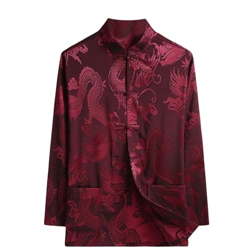 T-shirt manches longues en soie glacée Hanfu homme léger d'été