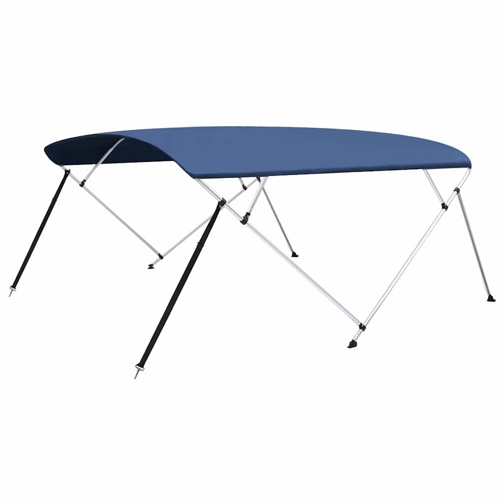 Bimini Top - Tettuccio parasole a 4 archi, per barche, 243 x (230-244) x 137 cm, colore: blu marino