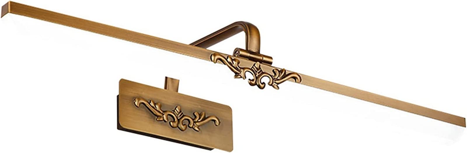 Lampe miroir doré rétro pour supprimer les ombres du visage