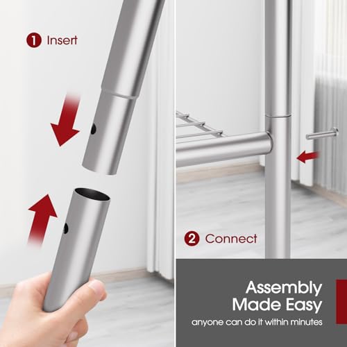 Storage Shelves - 5 Tier Shelf Organizer, Heavy Duty Garage Shelving Unit with Leveling Feet, Stable Metal Shelves Organizer for Pantry, Kitchen and Closet, 33.0" W x 12.6" D x 72.0" H, Silver