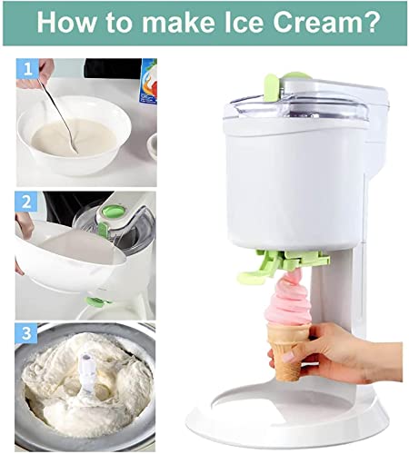 Samnuerly Softeismaschine Heimische Eismaschine 1L Hochleistungs-Eismaschine zum Selbermachen Automatische Mini-Frucht… – Bild 4
