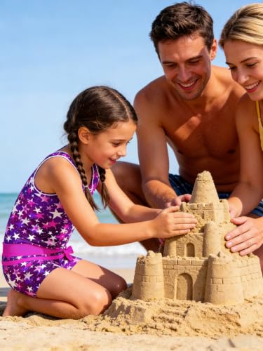 Image of Belovecol Girls Swimsuits 2Pcs Tankini Bathing Suit 4-16Y Bra Pads for 12Y+