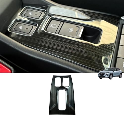 【GIKAKU】スズキ 新型 フロンクスWDB3S WEB3S に適合 電動パーキングボタンカバー アクセサリー 内装パーツ インテリアパネル 保護パーツ 傷防止 汚れ防止 車種専用設計 簡単取付 ステンレス 2024年10月～现行1PC (ブラックヘアライン)