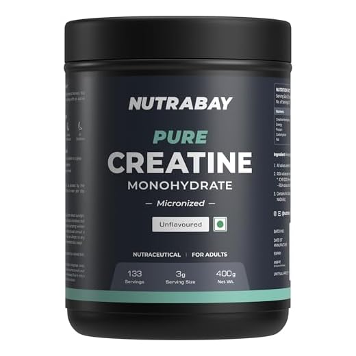 Nutrabay Pure Micronised Creatine Monohydrate Powder - 400g | Trustified Certified | 3g Creatine/Serving | Increases Muscle Mass, Strength & Power | Pre & Post Workout Supplement | For Men & Women