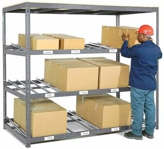 Nexel Industries GFR33 3 Level Carton Gravity Flow Rack, 36 x 96 x 84 in.