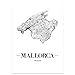 Produktbild JUNIWORDS Stadtposter - Wähle Deine Stadt - Mallorca - 30 x 40 cm Poster - Schrift A - Weiß