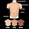 LKYLVEE Combinaison Musculaire en Silicone réaliste Plaque de Poitrine Masculine Faux abdominaux Poitrine pour Le Cosplay,Flesh,50cm #1