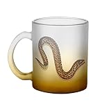 Parfait pour offrir en cadeau Fabulous Mug en Verre Jaune - Couleuvre Léopard Biologie Illustration Ancienne