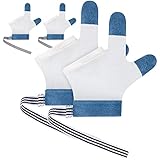 2 Pairs Stop Thumb Sucking Finger Guard Blue Breathable Finger Sucking Stop Kit for Kids Baby Stop...