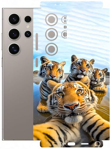 Image of AtOdds - Full Body Back Screen Guard Protector Film - Lamination Wrap Skin Sticker Compatible with Samsung Galaxy S24 Ultra | Scratchproof Matte Finish (Selfie)