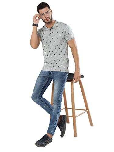 fanideaz Mens Cotton Half Sleeve Printed Polo T Shirt with Collar