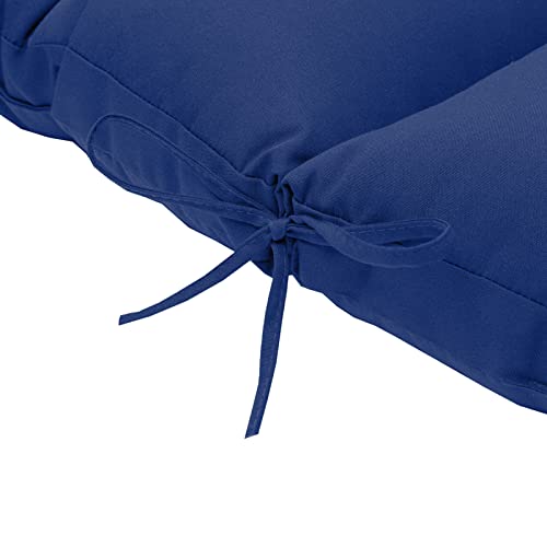 Image of QILLOWAY Outdoor High Back Chair Cushion for Adirondack, All Weather Rocking Chair Cushions Thick Padded Replacement for Patio Furniture Set of 4,Navy