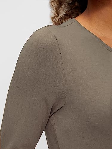 PIECES Damen PCSIRENE LS Tee 3-Pack NOOS CP, Burnt Orange/3-PACK ORANGE-KAL, L – Ansicht 5