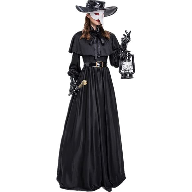 AUTOYSUR 2022 Newly Maxi Dress for Women's Cloak Halloween Costumes Outfit Night Wandering Cosplay Ghost Witch Dress Suit