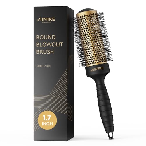AIMIKE Medium Round Hair Brush 1.7in Nano Ceramic Blowout