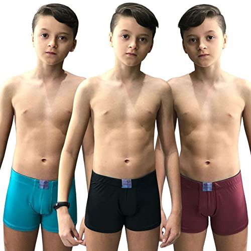 Kit 6 Cueca boxer box juvenil microfibra atacado Cor:Sortido;tamanho:P