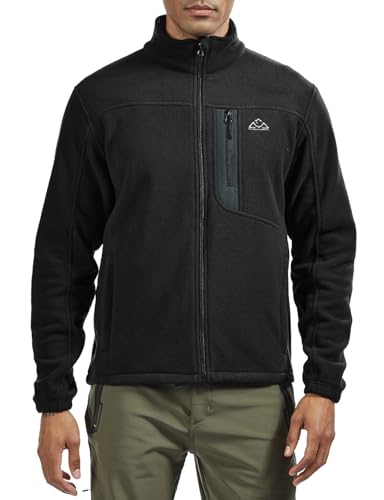 Rdruko Men's Fleece Jackets Full Zip Lightweight Outdoor Hiking Jackets Winter Coats3