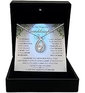 To My Granddaughter Necklace from Grandma- Valentine Day, Birthday Gifts for Granddaughter