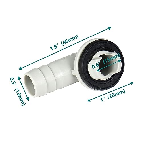 Image of Air Conditioner Drain Hose Connector Elbow (3 /5'') Fitting For Mini-Split Units and Window AC Unit (1)