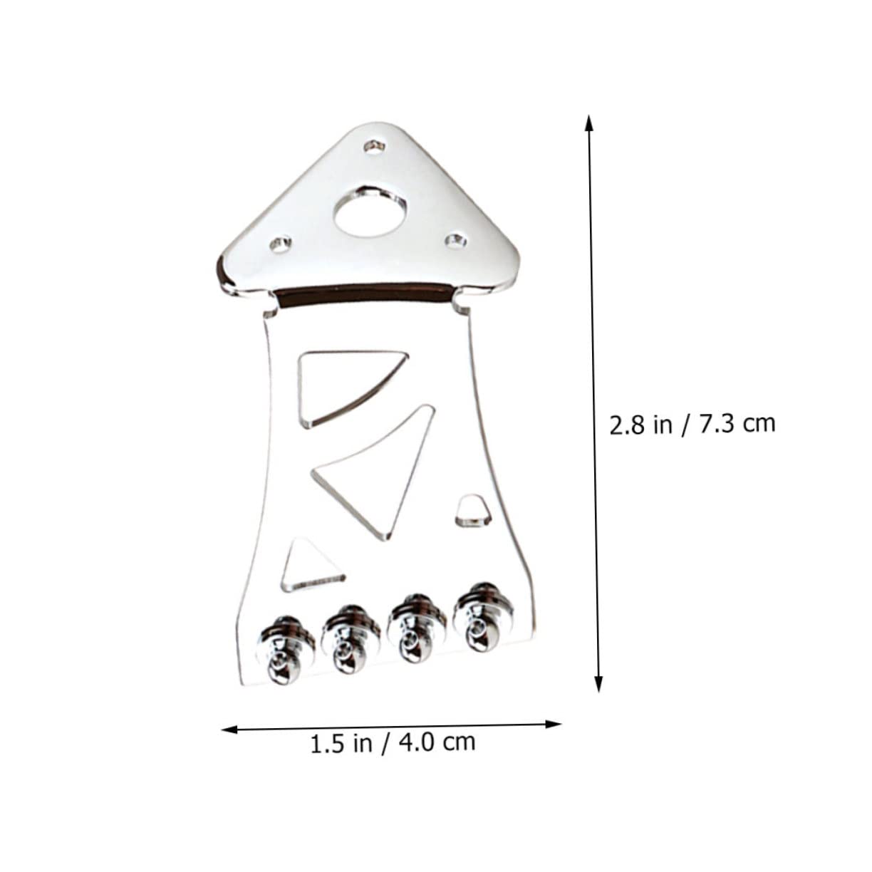 BESPORTBLE String Four-string Pull-out Board Banjo Tail Guitar Instrument Accessories Bridge Accessory Accessories for Musical Instrument Silver Metal