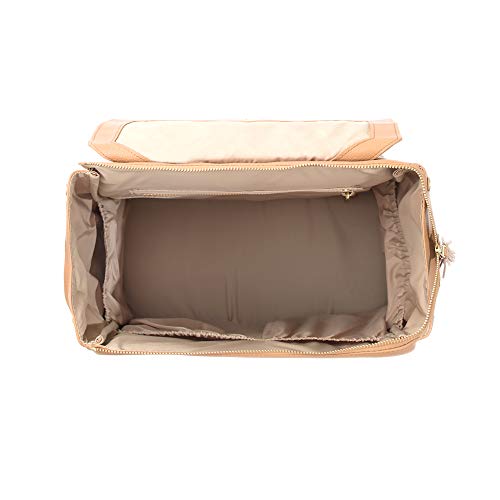 Freshly Picked - Convertible Classic Diaper Bag Backpack - Large Internal Storage 10 Pockets Wipeable Vegan Leather - Butterscotch Tan - Thumbnail 4