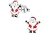 Hypoallergenic Sterling Silver Santa Clause Christmas Stud Earrings for Kids (Nickel Free)