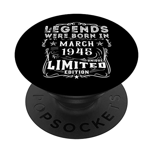 Cumpleaños Marzo 1945 Edición Limitada Regalo March 1945 PopSockets PopGrip Intercambiable