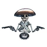 Weduspaty Hood Ornament,Cowboy Skull Gunslinger Hood Ornament Sculpture, 3D Vintage Decorative Emblems Exterior Car Log Sculpture Decoration for Vehicles Halloween Parties