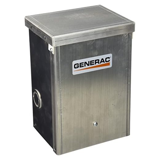Generac 6377 30-Amp 125/250V 2-Pole Single Circuit Outdoor Manual Transfer Switch for Maximum 7,500 Watt Generators